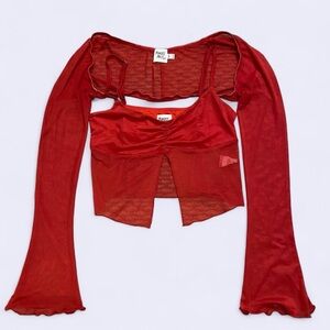 Princess polly mesh bolero and tank set